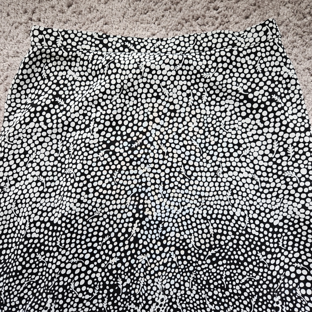 Coldwater Creek Black and White Floral Midi Skirt - Picture 4 of 8